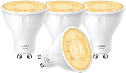 TP-Link Tapo Smart Wi-Fi Spotlight, Warm Light, Dimmable - GU10, 3.7W, No Hub Required, Works with Amazon Alexa and Google Home, Remote Control, Energy Class A+ (Tapo L610(4-pack)) | AU Version |