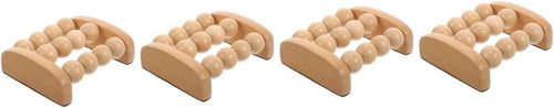PACKOVE 4 Pezzi massaggiatore massaggiante massaggio schiuma rulli muscoli Collo circolazione Massager a portata di mano per terapia del legno Di legno
