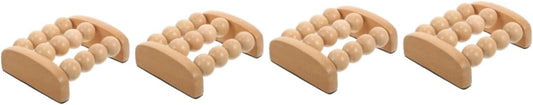 PACKOVE 4 Pezzi massaggiatore massaggiante massaggio schiuma rulli muscoli Collo circolazione Massager a portata di mano per terapia del legno Di legno
