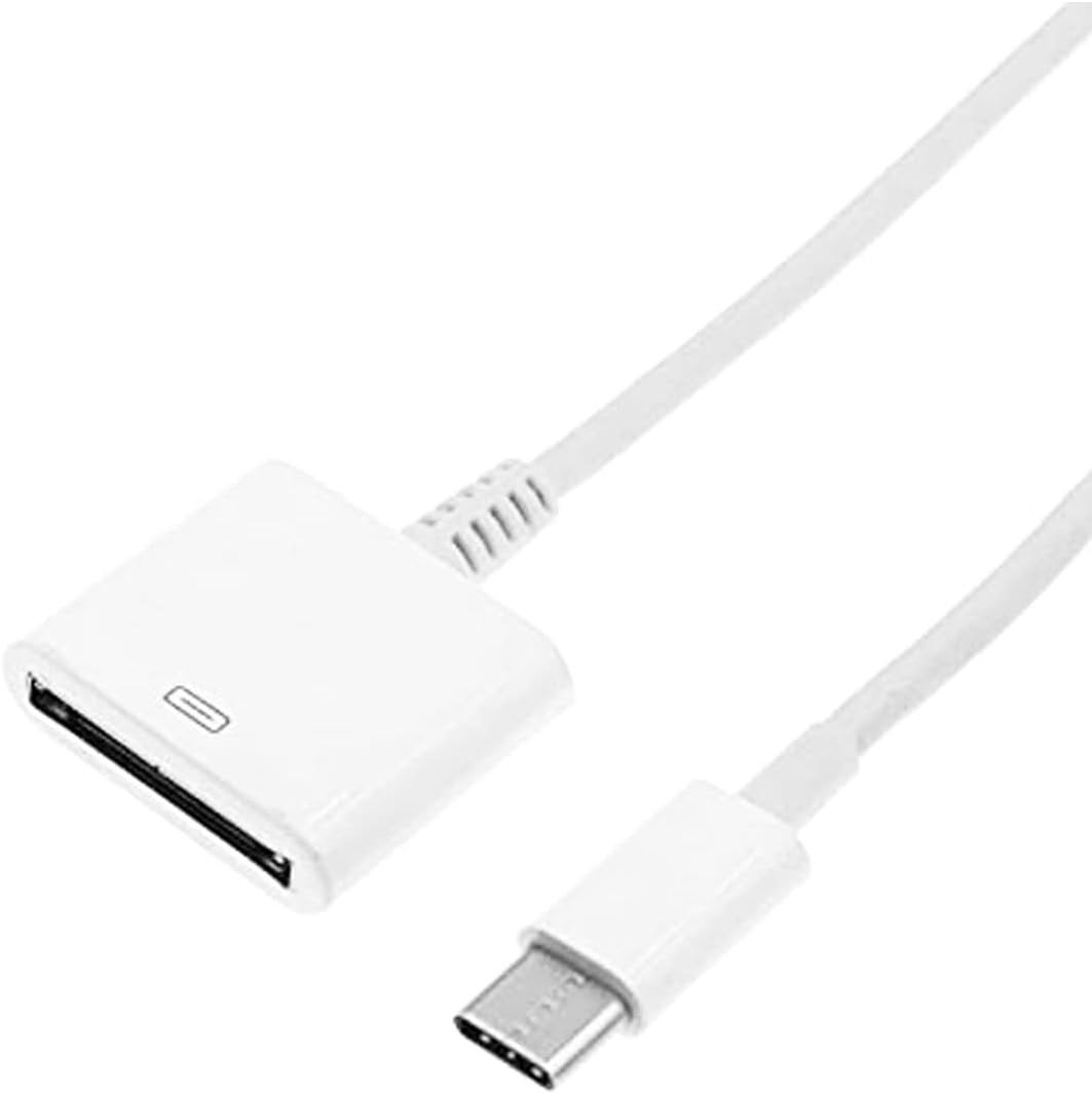 30 Pin to USB C 30 Pin Female to USB 3.1 Type C Male USB-C Adapter Cable Computers Components Accessories (White)