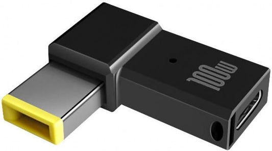 JZK 100W 5A Type C Female to Slim Tip Adapter, USB C to Rectangular Port Converter, PD Fast Charging Converter for Thinkpad for Lenovo Rectangular Port Laptops