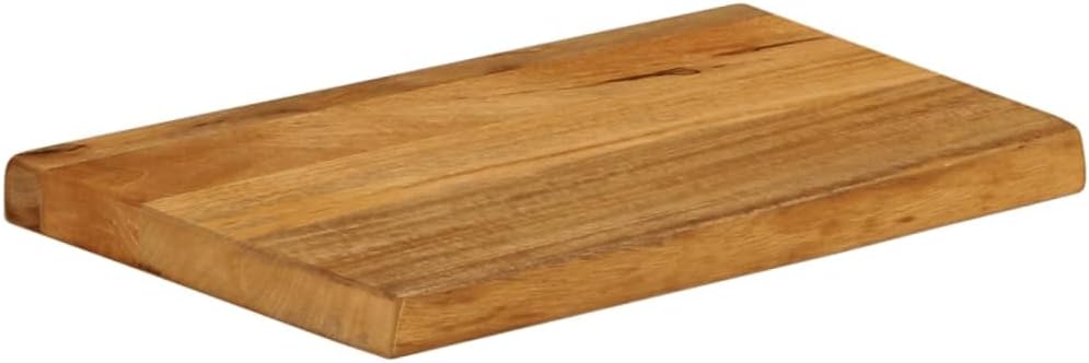 Natural Edge Solid Mango Wood Tabletop 40 x 30 x 2.5 cm, Dining & Desk Boards, Rustic Home Decor, Unique Surface for Furniture, Handcrafted Quality - 370522