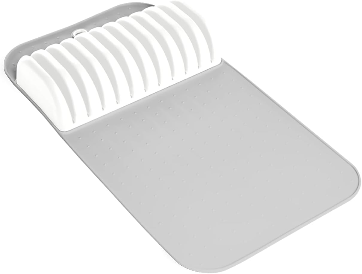 madesmart Classic Large Knife Mat Soft-Grip, Non-Slip Drawer, Long-Lasting Home Organization, BPA Free, White