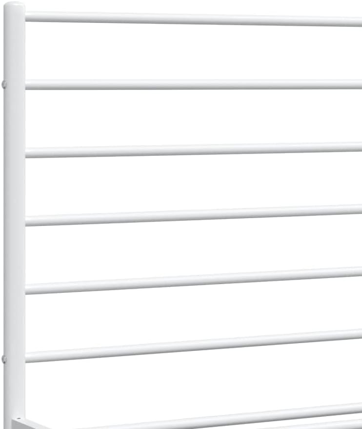 Lechnical Giroletto con Testiera Metallo Bianco 183x213 cm,Mobili,Letti e Accessori,Letti e telai per Letti