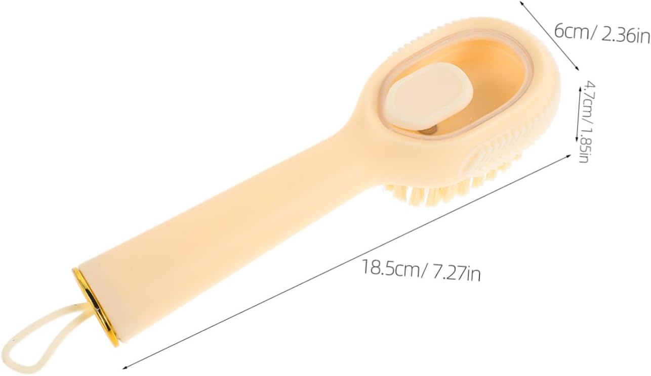 OATIPHO Versatile Shoe Cleaning Brush with Liquid Holder Dry Wet Cleaning Safe for Shoes Clothes Space-Saving Home Cleaning Essential