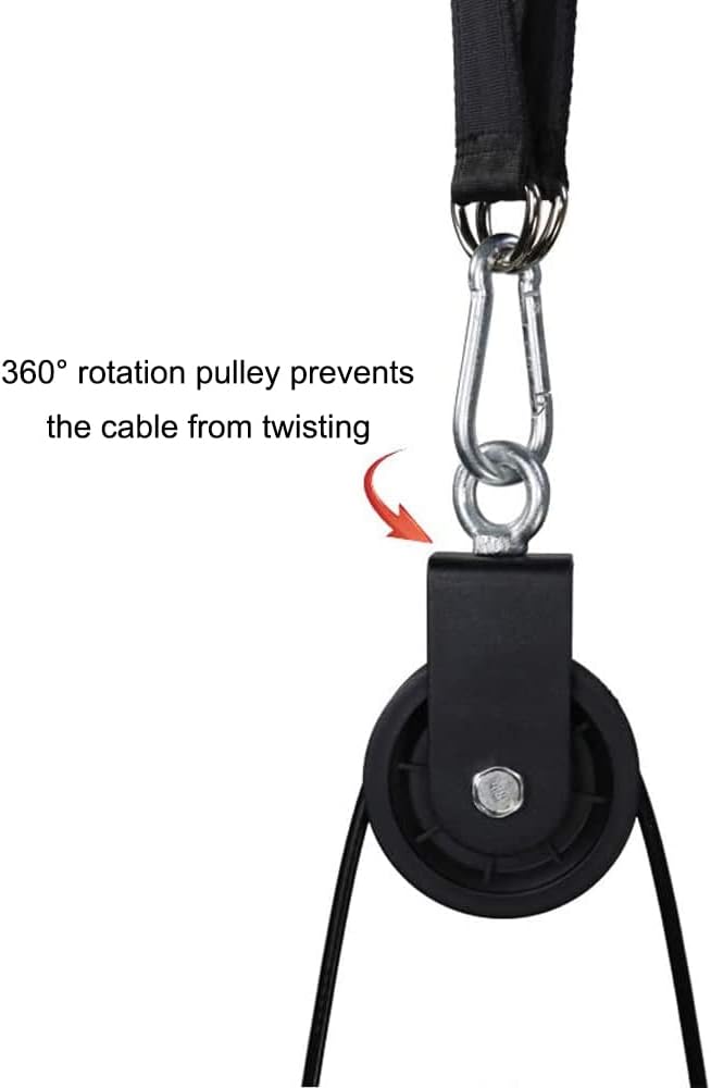 LFJ LAT Pull Down and Lift Weight Pulley System Cable Machine Pulley Attachment for Triceps Pull Down, Biceps Curl, Back, Forearm, Shoulder Home Gym Equipment