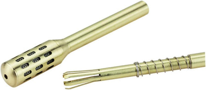 Beatifufu Brass Moxa Roller Stick Moxibustion Massage Burner for Body Easy to Use Handheld Device Gold Finish