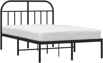 JUNZAI Giroletto con Testiera in Metallo Nero 120x200 cm,Mobili,Letti e Accessori,Letti e telai per Letti