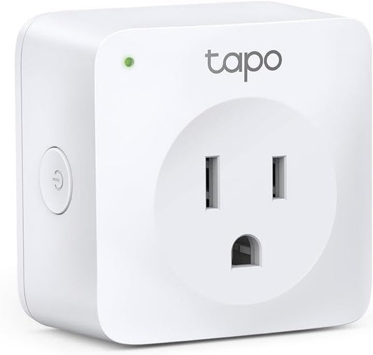 TP-Link Tapo Smart Plug Mini, Smart Home WiFi Outlet Works with Alexa Echo & Google Home, No Hub Required, Remote Control Your Home Appliances from Anywhere (P100)