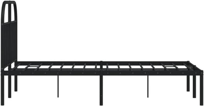 JUNZAI Giroletto con Testiera in Metallo Nero 120x200 cm,Mobili,Letti e Accessori,Letti e telai per Letti