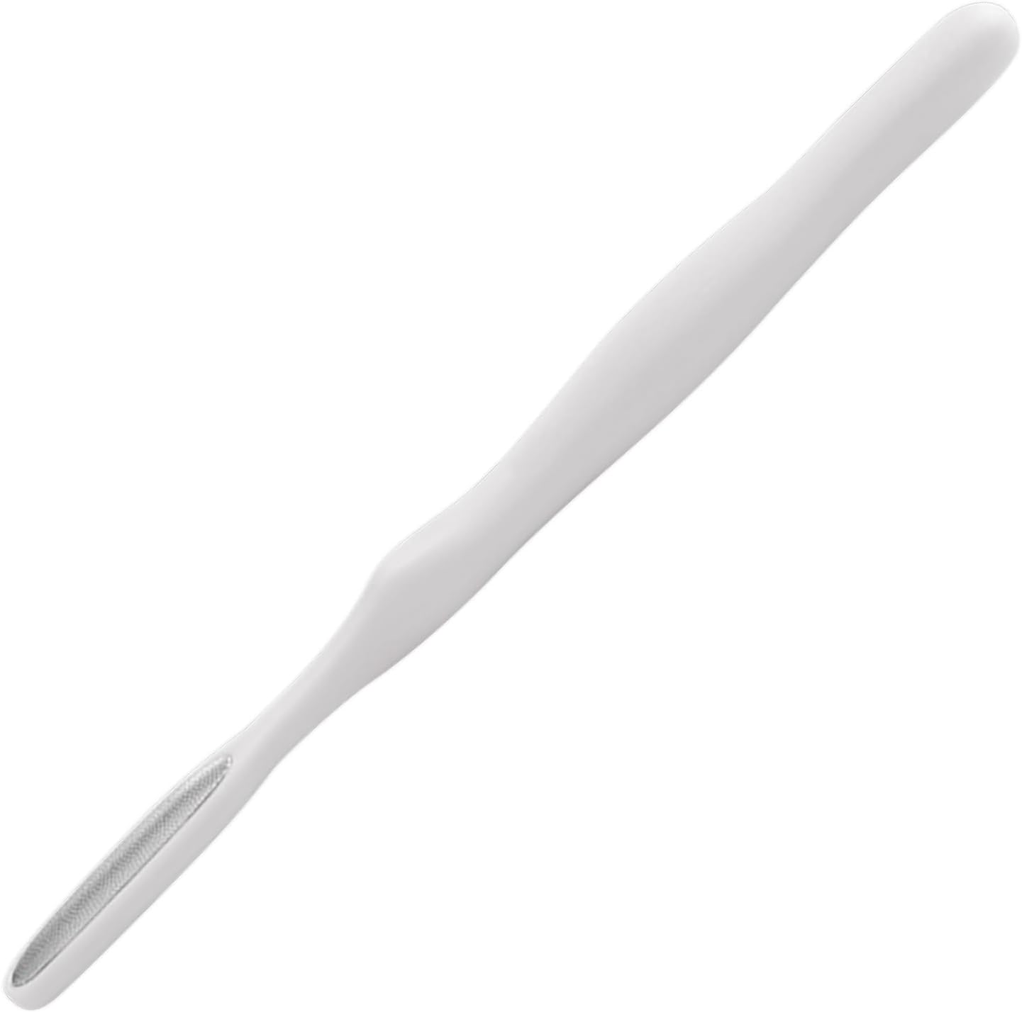Foot File, Callus Remover, Reusable Stainless Steel, Cracked Skin Tool, Built-In Toe Cleaning Brush for Home or Salon Pedicure Care Routine, 7.4x0.7 Inches White 1 Piece
