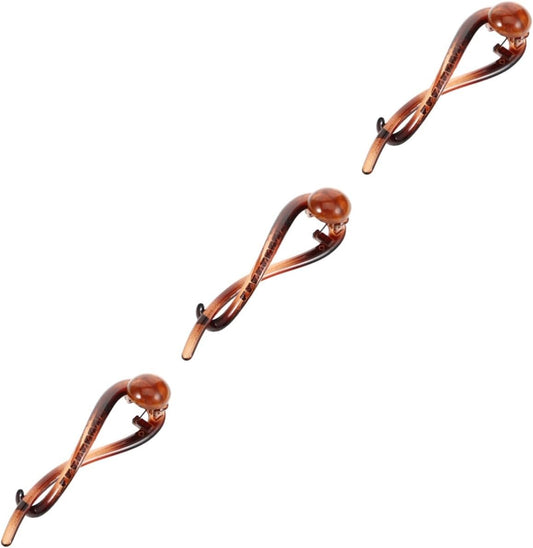minkissy Copricapo a forcina fermaglio per forma Di moda Clip per per panino accessori per per donna clip per mascelle per plastica Marrone chiaro