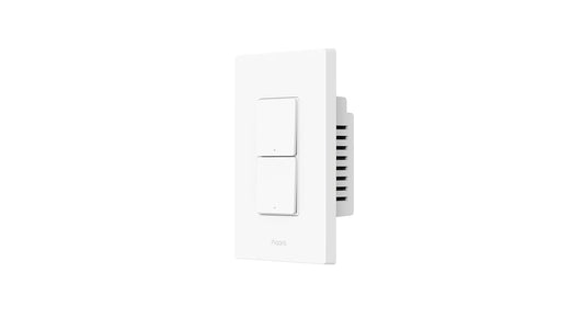Aqara Smart Light Switch H2 (2-in-1 Neutral, 2 Buttons, 1 Channel), Thread/Zigbee Protocol, Wall Switch for Smart Home, Supports Apple Home, Alexa, Google Home and Home Assistant, Matter Over Thread