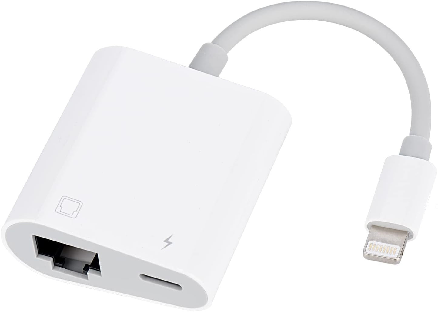 Lightning to Ethernet Adapter,[For Apple MFi Certified] 2 in 1 RJ45 Ethernet LAN Network Adapter with Charging Port for Phone,Pad 10/100Mbps High Speed,Plug and Play