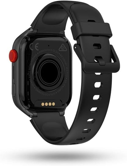 KidsOClock GL50 Kids Smart Watch Amoled Screen with Gorilla Glass, 4G Enabled Video Call, IP67 Water Resistant, HD Camera, 36 Hrs Battery, Remote Monitoring, SOS, Android 8.1 and More (Black)