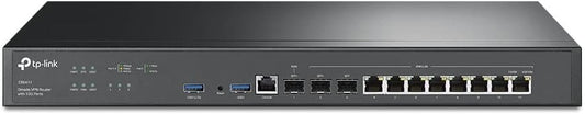 TP-Link Omada VPN Router with 10G Ports (ER8411) - Omada SDN Centralized Management, Two 10GE SFP+ Ports, Up to 10 WAN Ports, SSL/IPSec /OpenVPN/PPTP/L2TP VPN, Load Balance