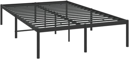 TALCUS Small Double Bed Metal Furniture Set 120 x 190 cm Black