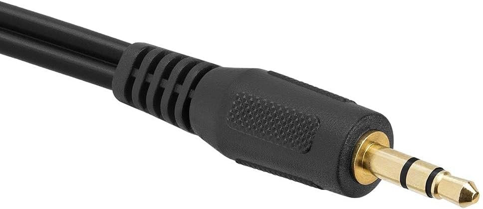 Cmple - 3.5mm Male Stereo to 2 Male RCA Audio Adapter Cable - 6 Feet, Black (1081-725-N)