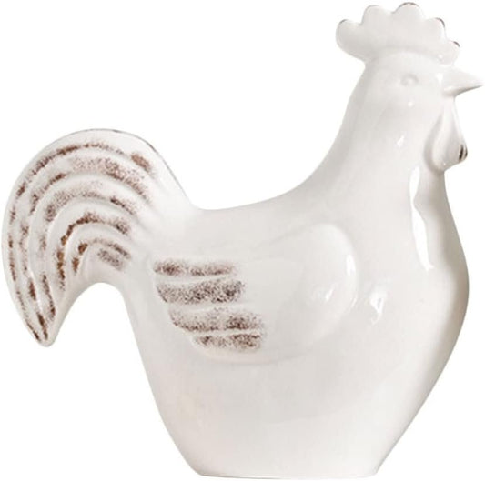 Oggettistica for la casa Decorazione for la casa Statua di statuetta di in ceramica Statua di pollo gallina Statua di animale da fattoria Scultura Figurine da collezione Decorazione della casa Arredam