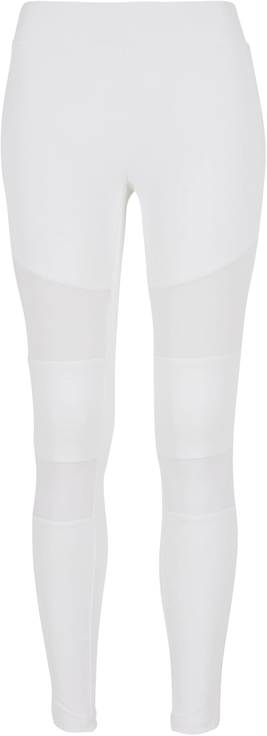 Urban Classics Women's High Waist Stretch Mesh Leggings with Regular Fit and Tapered Leg