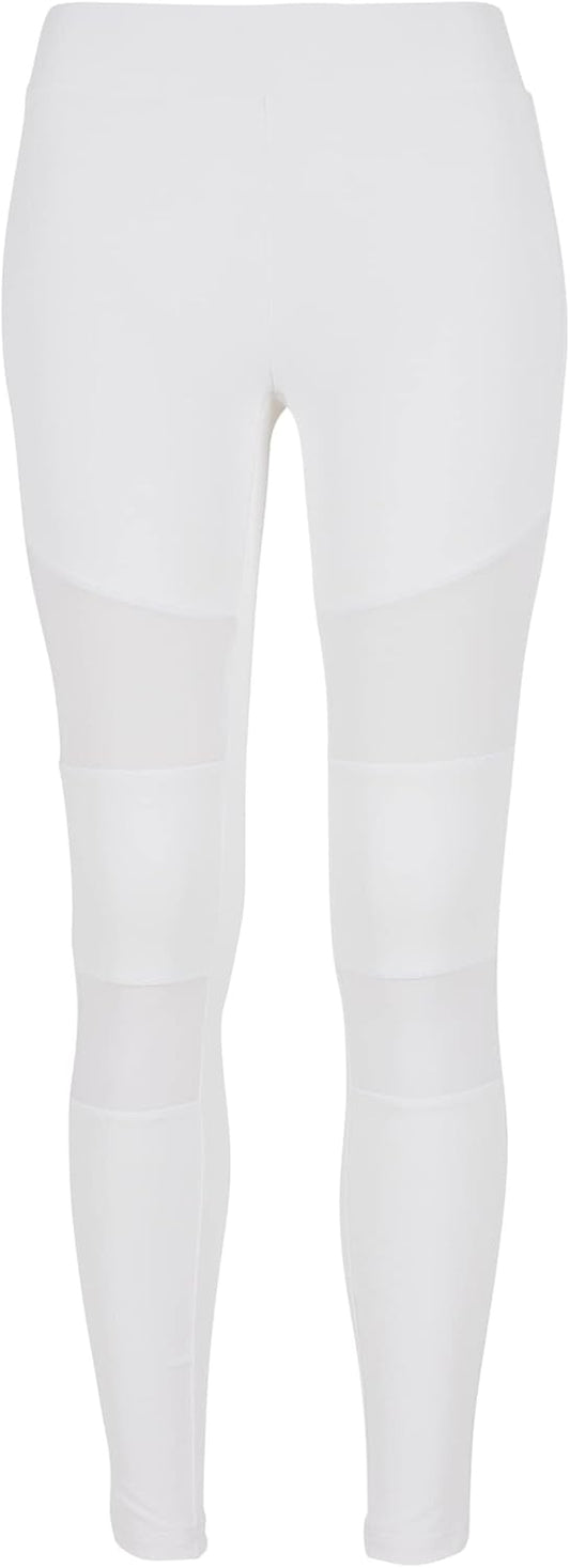 Urban Classics Women's High Waist Stretch Mesh Leggings with Regular Fit and Tapered Leg