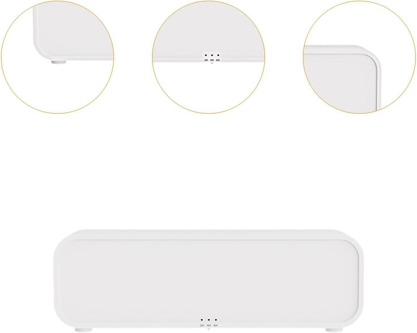 Leefasy Aroma Diffuser Air Humidifier Remote Control Essential Oil Diffuser Simulation Flame Humidifier for Home Office Birthday Gift, White