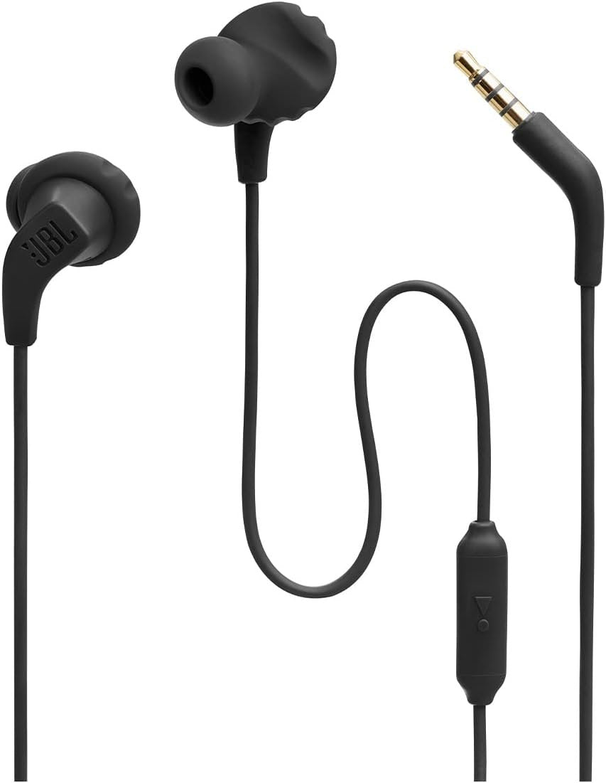 JBL Endurance Run 2 Wired - Waterproof in-Ear Sport Headphones - Black