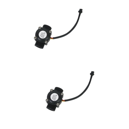 FUNOMOCYA 2pcs Stainless Steel 3/4 Thread Water Sensor 1-60 L/min Compatible for Flow Measurement