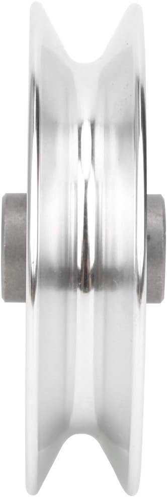 Heavy Duty Groove Wheel Fitness Equipment Accessories Stainless Steel Swivel Pulley Pulley Strength Training, Aluminium Alloy Pulley, for Gym Accessories Home(80mm in Diameter)