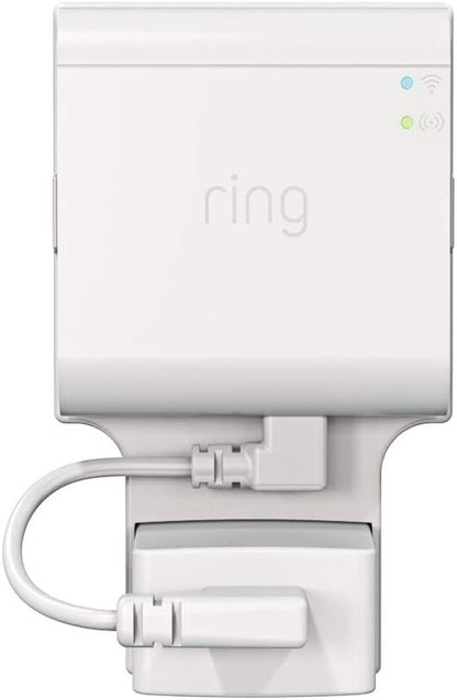 Outlet Mount for Ring Bridge, No Drilling and Speace Saving Wall Mount Holder with Short Cable for Ring Smart Lighting Bridge (1 Pack)