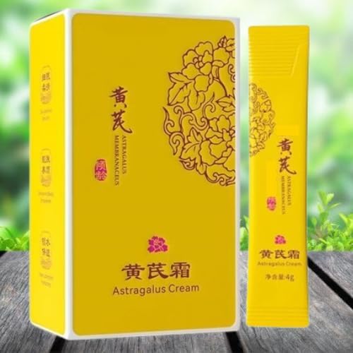 Natural Emollient Astragalus Face Cream (2 Boxes) Travel Size (4gx20 Packets) Anti-Aging Wrinkle Facial Moisturizing For Dry Rough Sensitive Dry All Skin.