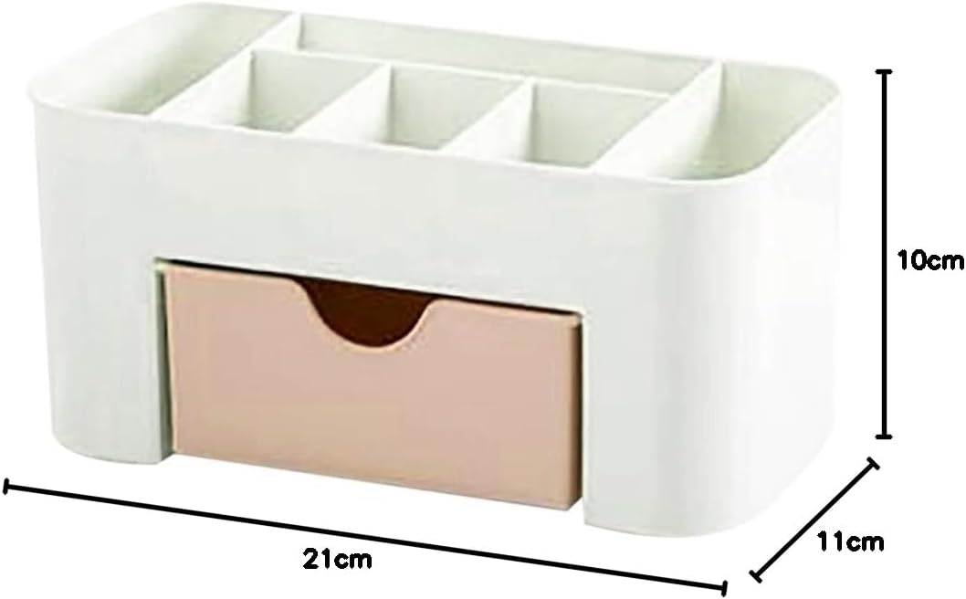 Generico Makeup Organizer Makeup Holder Bathroom Containers for Skincare Makeup with Drawers - Large Plastic Cosmetic Organizers for Creams Brushes Women Accessories (Pink)