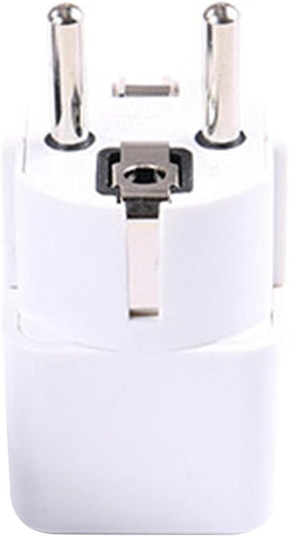 BOROCO Travel Adapter Adapter 2500 W, Universal EU Plug AC 250 V 10 A? EU Plug Universal EU Power (White)