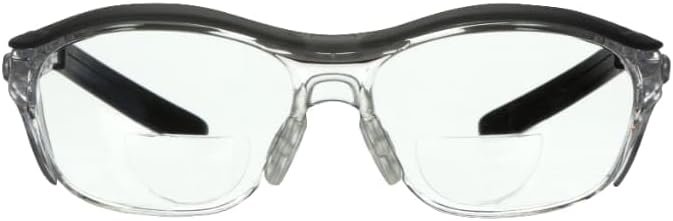 3M Reader Safety Glasses, 2.0 Diopter, Black Frame, Clear Lens
