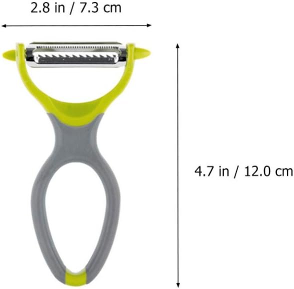 Cabilock Stainless Steel Peeler Multipurpose Grater Shredder for Vegetable Slicing TPE Handle for Comfortable Food Prep Tool