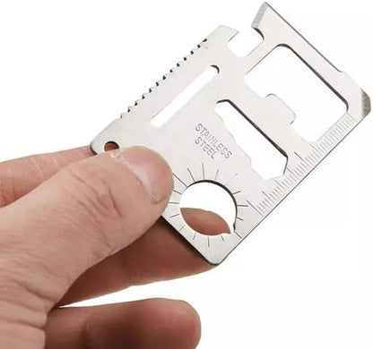 LORJE 11 in 1 Pocket Survival Credit Card Multi-Tool (1 Pack)