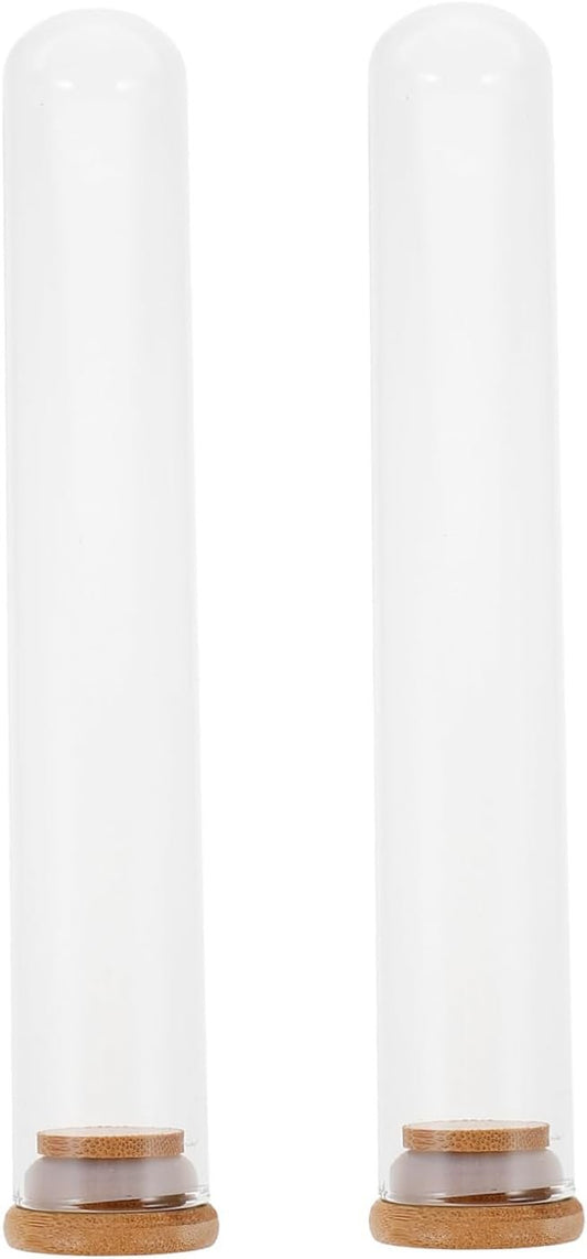 Alipis 2 Pezzi Flacone per provette Tubi arredamneto casa oggettistica casa Home Decoration Portaoggetti Copertura Floreale conservata Copertura Floreale Trasparente Bicchiere Transparent