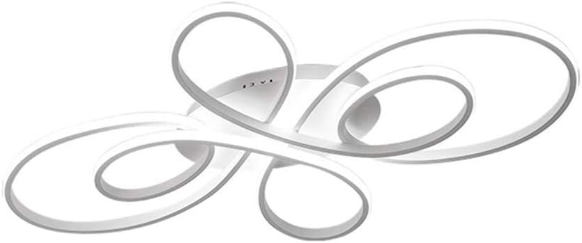 Lampada da Soggiorno a LED da Soffitto Camera Plafoniera Dimmerabile con Telecomando per Sala da Pranzo Lampadari Moderno Design Floreale Acrilico da Letto Stanza delle Ragazze Luci Decor (Bianca)