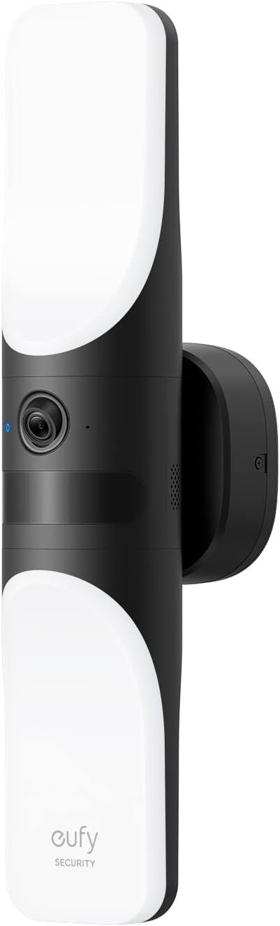 eufy Security S100 Wired Wall Light Cam, Security Camera Outdoor, 2K Camera with 1200 Lumen Light, Color Night Vision, Motion Activated Light, AI Smart Detection, IP65 Waterproof