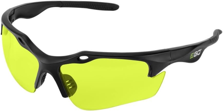 EGO Power+ GS003 Anti-scratch Safety Glasses with 99.99-Percent UV Protection and ANSI Z87.1 Standards, Yellow Lens