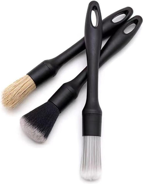 CAASFOOY 3Pcs Cleaning Brush,Car Detailing Brush, Car Interior Cleaning Soft Brush, Car Cleaning Kit Can Be Used for Cleaning The Interior of Automobiles, for Air Conditioning Vents
