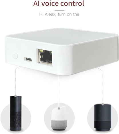 Lhnjimrsy Tuya SART Wired Zigbee 3.0 Gateway Hub Smart Life APP Automation Voice Remote Control Intelligent Multi-Function Gateway