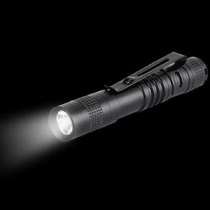 MODOAO Ultra Slim Portable 900LM Mini LED Flashlight Belt Clip Pen Light Tactical Torch 9 cm (1 Pack)