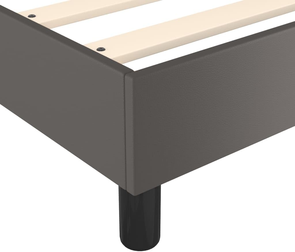 Lechnical Giroletto a Molle Grigio 90x190 cm in Similpelle,Mobili,Letti e Accessori,Letti e telai per Letti