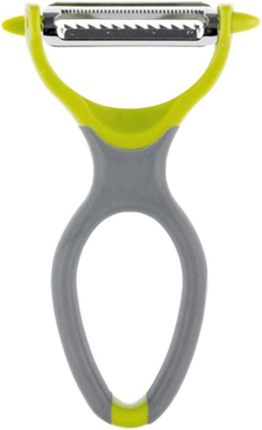 Cabilock Stainless Steel Peeler Multipurpose Grater Shredder for Vegetable Slicing TPE Handle for Comfortable Food Prep Tool