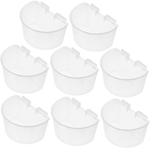Generic Plastic Feeding Cups Bird Cage Bowl Chicken Rabbit Hutch Watering Supplies