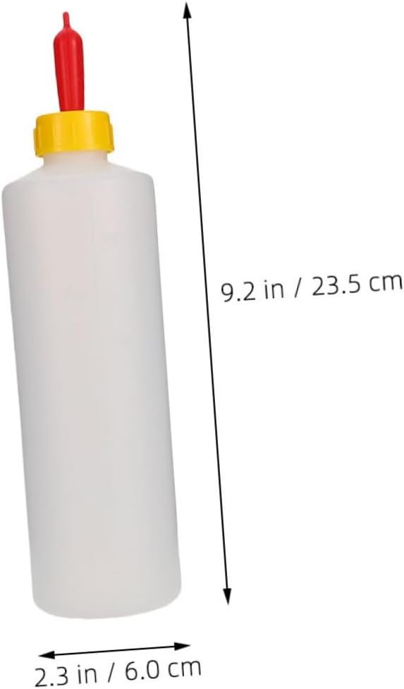 VICASKY 1Set Lamb Feeding Bottle with Pacifiers Reusable Goat Milk Bottle for Calves Lambs Sheep