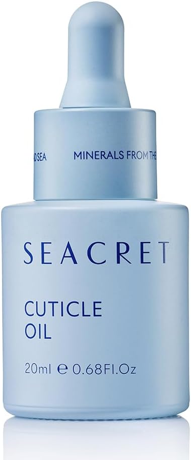 SEACRET CUTICLE OIL: Dead Sea Mineral Nail Care Treatment with Calendula, Argan, Jojoba, Sweet Almond, & Grape Seed Oils, and Vitamin E, Protects and softens All Nail Types, Made in Israel (20ml)