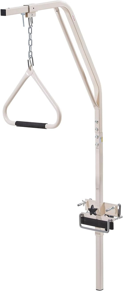 VEVOR Mobility Bed Trapezoid Bar with Clamps and Metal Chain, Assistance Bar for Elderly and Disabled - Ideal for Home Care, Hospitals, Nursing Homes