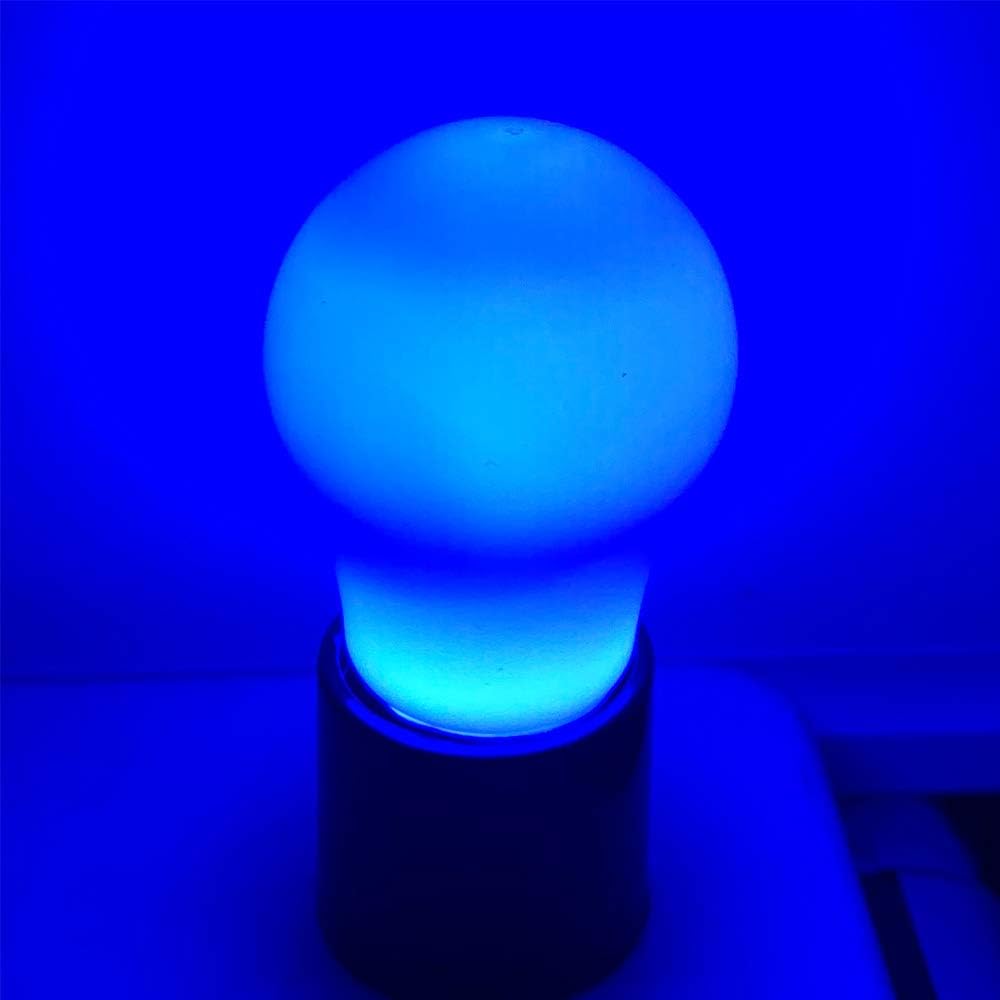 Jiotouhu Pack of 10 E27 Edison Screw LED Light Bulbs, 3 W (30 W), A50 Globe Light Bulb for Wedding, Halloween, Christmas Party, Bar, Mood Ambience Decor, Blue